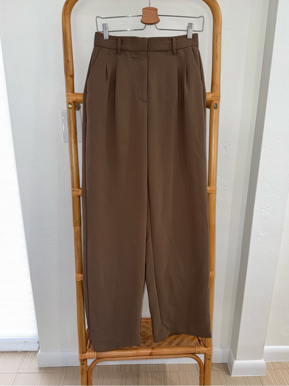Aritzia Wilfred Effortless Pants 4 Tall Brown Shitake